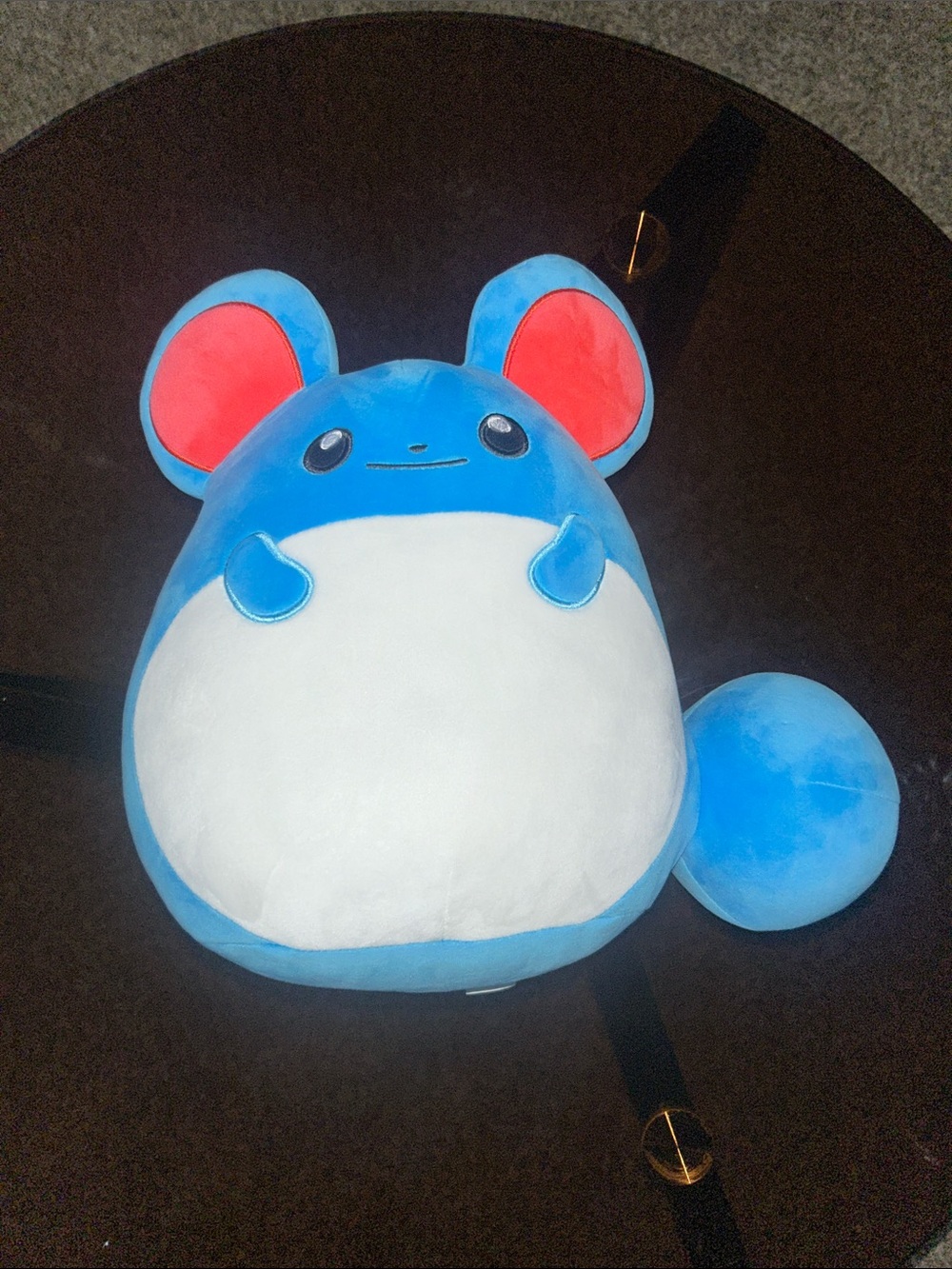Squishmallows Blue White Plush Mouse with Pink Ears